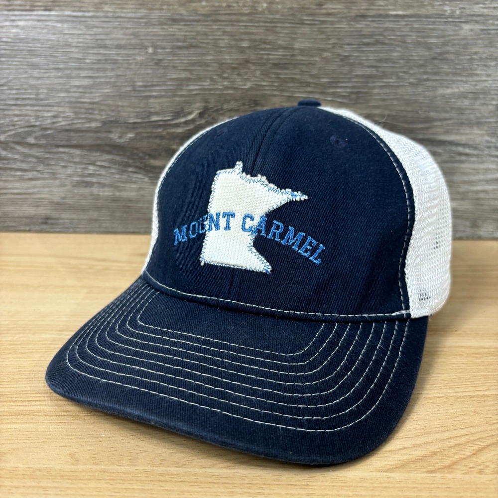 Mount Carmel Hat Cap Snapback Blue Minnesota One Size Adjustable